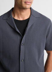 Merino Wool Cabana Shirt in Short Sleeve | VINCE Men