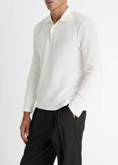 Variegated Cotton Polo Shirt in Henleys & Polos | VINCE Men