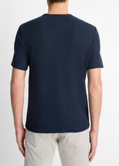 Pima Cotton Piqué Crew Neck T-Shirt in Short Sleeve | VINCE Men
