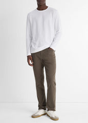 Pima Cotton Piqué Long-Sleeve T-Shirt in Long Sleeve | VINCE Men