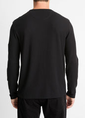 Pima Cotton Piqué Long-Sleeve T-Shirt in Long Sleeve | VINCE Men