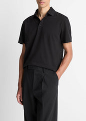 Garment Dye Cotton Polo Shirt in Short Sleeve | VINCE Men
