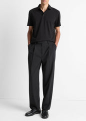 Garment Dye Cotton Polo Shirt in Short Sleeve | VINCE Men