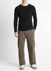 Pima Cotton-Blend Thermal Long-Sleeve Pullover in Long Sleeve | VINCE Men