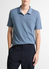 Garment Dye Cotton Polo Shirt in Short Sleeve | VINCE Men