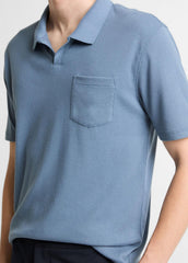 Garment Dye Cotton Polo Shirt in Short Sleeve | VINCE Men