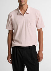 Cotton-Blend Johnny-Collar Polo Shirt in Henleys & Polos | VINCE Men