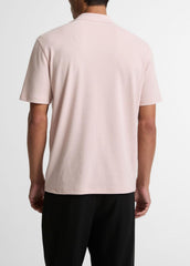 Cotton-Blend Johnny-Collar Polo Shirt in Henleys & Polos | VINCE Men