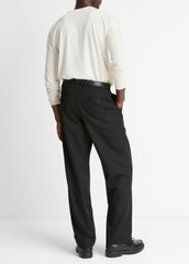 Wool Double-Pleat Suiting Trouser in Trousers | VINCE Men
