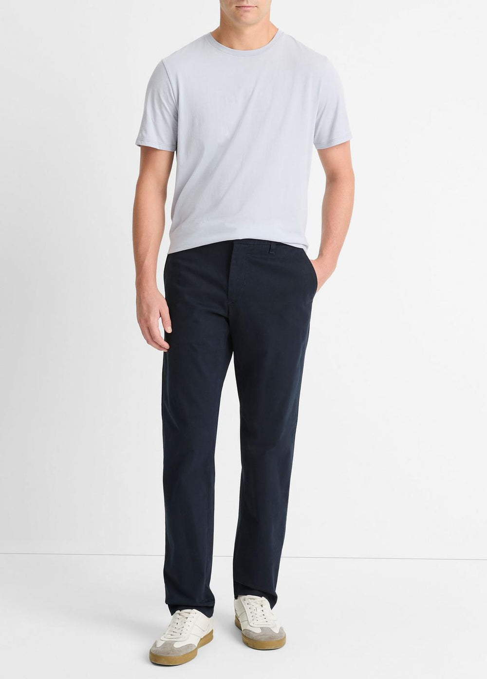 Dylan Slim Cotton Chino Pant in Trousers | VINCE Men