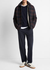Sherpa-Lined Plaid Shirt Jacket in Shirt Jackets | VINCE Men