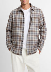 Plaid Cotton-Blend Shirt Jacket in Shirt Jackets | VINCE Men