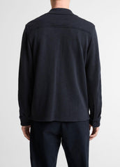 Double-Slub Cotton-Blend Shirt Jacket in Jackets | VINCE Men