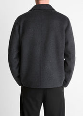 Splittable Wool-Blend Zip-Front Jacket in Jackets | VINCE Men