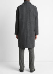 Italian Wool-Blend Balmacaan Coat in Coats | VINCE Men