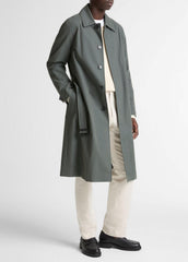 Cotton-Blend Single-Breasted Trench Coat in Coats | VINCE Men