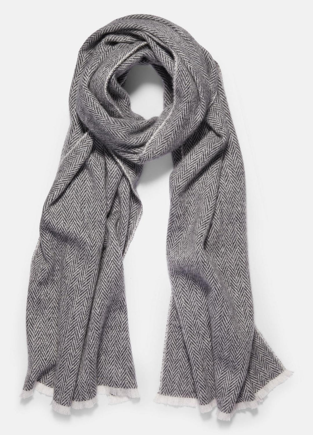 Herringbone Cashmere Scarf in Scarves & Hats | VINCE Men