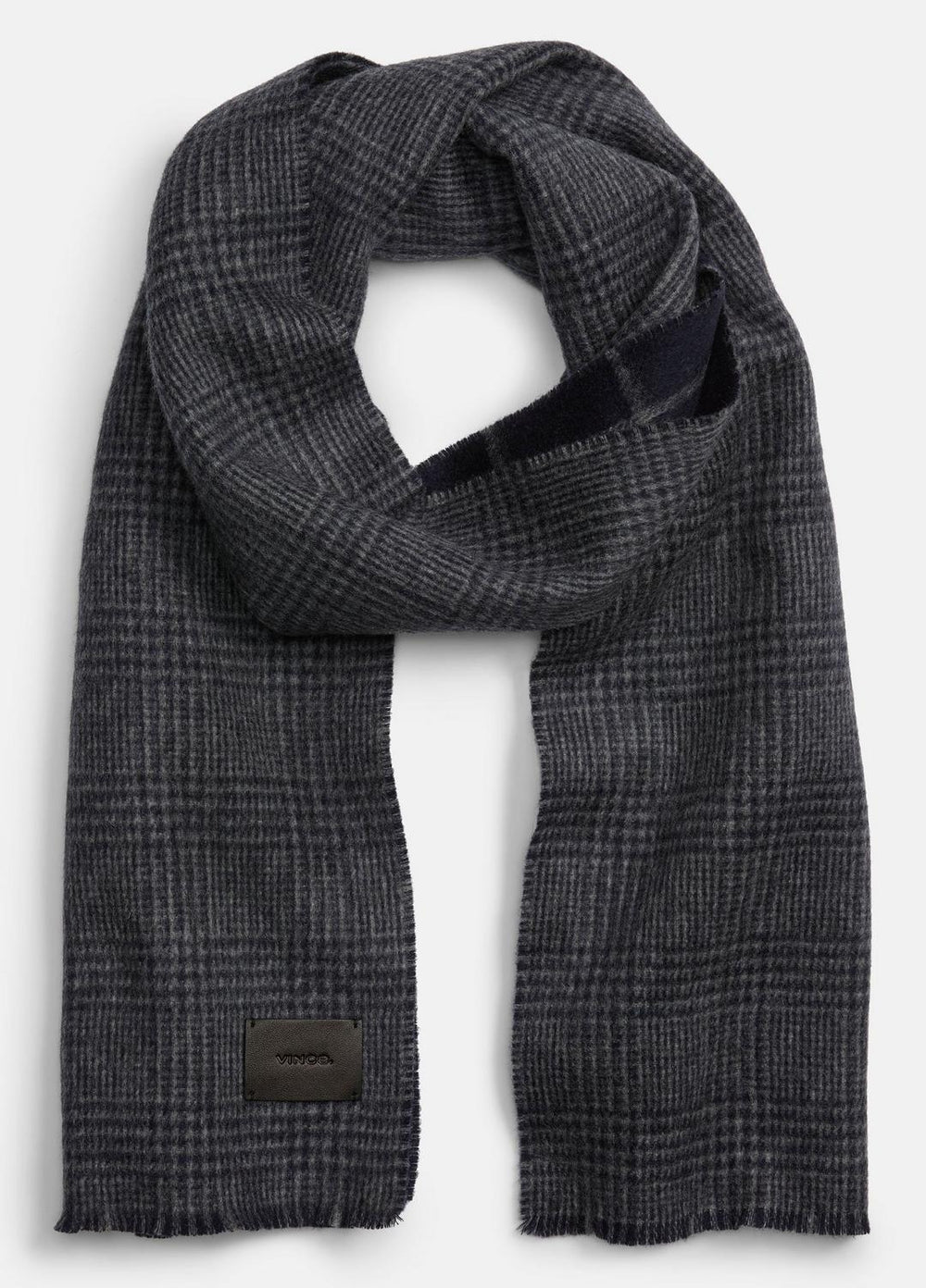 Double-Face Plaid Wool-Cashmere Scarf in Scarves & Hats | VINCE Men