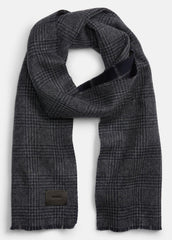 Double-Face Plaid Wool-Cashmere Scarf in Scarves & Hats | VINCE Men