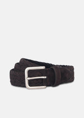 Men's 35mm Woven Suede Belt in Belts | VINCE Men