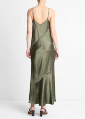 Paneled Satin Bias Slip Dress in Dresses & Skirts | VINCE Sale