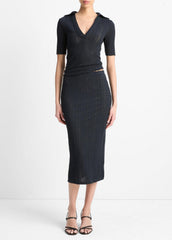 Textural Cotton Midi Skirt in Dresses & Skirts | VINCE Sale
