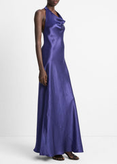 Satin Cowl-Neck Maxi Dress in Dresses & Skirts | VINCE Sale
