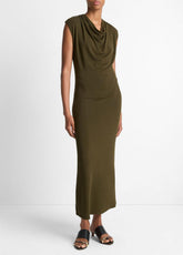 Jersey Draped Cowl-Neck Dress in Dresses & Skirts | VINCE Sale