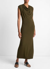 Jersey Draped Cowl-Neck Dress in Dresses & Skirts | VINCE Sale