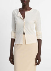 Cotton Crepe Jersey Cardigan in Shirts & Tees | VINCE Sale