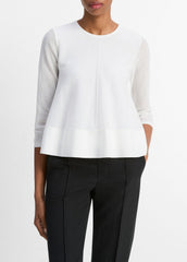 Italian Cotton-Blend A-Line Sweater in Sweaters | VINCE Sale