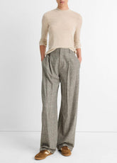 Wool Three-Quarter-Sleeve Mock-Neck Top in Shirts & Tees | VINCE Sale