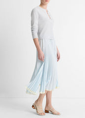 Pleated Satin Tiered Skirt in Dresses & Skirts | VINCE Sale