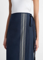 Handkerchief-Stripe Straight Wrap Skirt in Dresses & Skirts | VINCE Sale