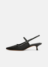 Venice Leather and Mesh Slingback Kitten Heel in Shoes | VINCE Sale
