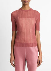 Italian Cotton-Blend Double-Layer Top in Sweaters | VINCE Sale