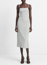 Checked Smocked Tank Dress in Dresses & Skirts | VINCE Sale