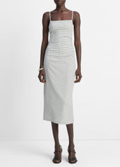 Checked Smocked Tank Dress in Dresses & Skirts | VINCE Sale