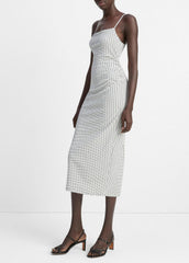 Checked Smocked Tank Dress in Dresses & Skirts | VINCE Sale