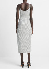 Checked Smocked Tank Dress in Dresses & Skirts | VINCE Sale