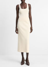 Ribbed Cotton-Blend Midi Skirt in Dresses & Skirts | VINCE Sale