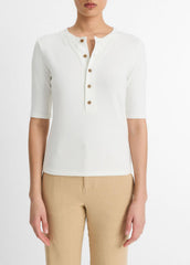Jersey Elbow-Sleeve Henley in Shirts & Tees | VINCE Sale