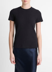 Ribbed Cotton-Blend Top in Shirts & Tees | VINCE Sale