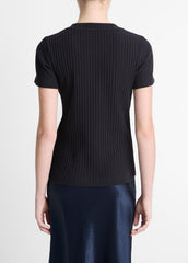 Ribbed Cotton-Blend Top in Shirts & Tees | VINCE Sale