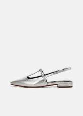 Iliana Metallic Leather Slingback Flat in Shoes | VINCE Sale