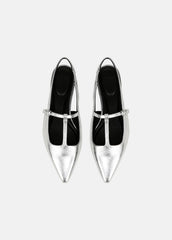 Iliana Metallic Leather Slingback Flat in Shoes | VINCE Sale