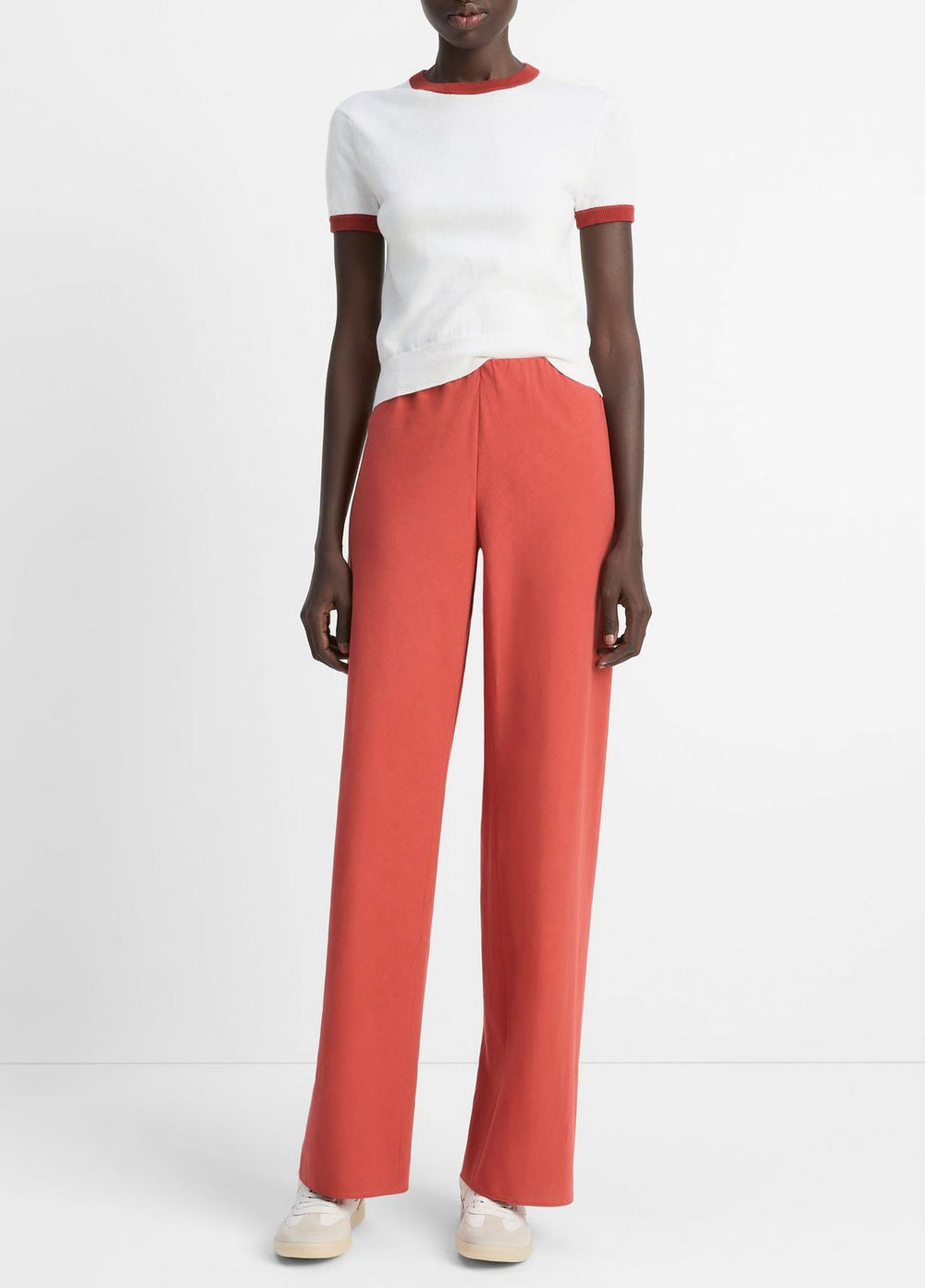 Cotton-Blend High-Waist Bias Pant in Pants & Shorts | VINCE Sale