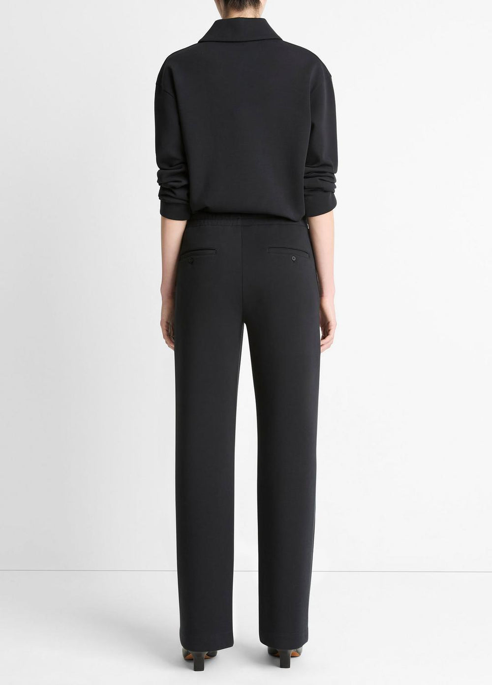 Cotton-Blend Trouser in Trousers | VINCE Women