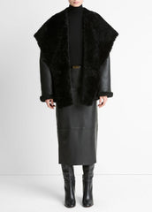 Shearling Hooded Jacket in Jackets | VINCE Women