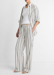 Resort Stripe Pull-On Pant in Wide Leg | VINCE Women